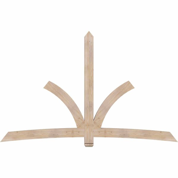 Ekena Millwork Davenport Smooth Timber Gable Bracket, Douglas Fir, 108"W x 68"H x 3 1/2"D x 5 1/2"F, 15/12 Pitch GBW108X68X0406DAV00SDF - main